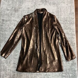 Zara Shiny Brown Sequin Blazer